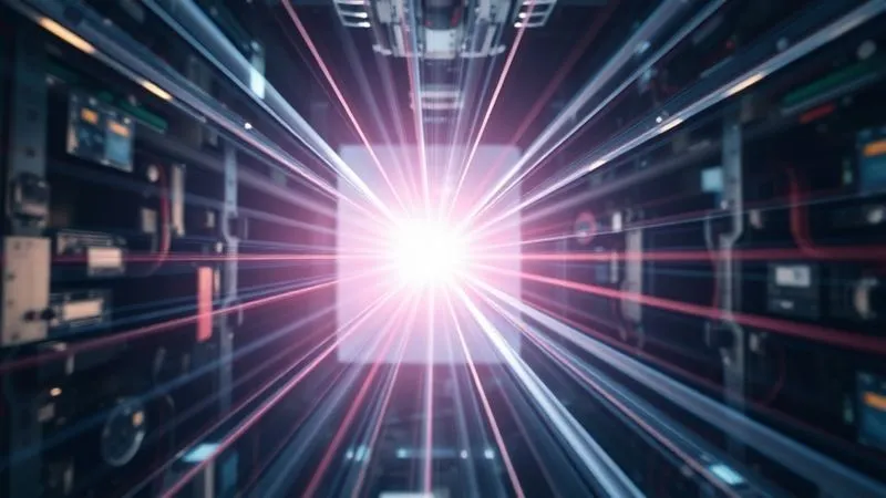A photorealistic, professional photography shot showcasing complex light paths within a holographic display system. Rays of light are subtly visible, with some main paths clearly defined towards a central projection, while faint, unwanted 'stray' light rays are seen reflecting off internal components and causing subtle interference. The image emphasizes the intricate optical engineering and the challenge of managing light. Cinematic lighting, sharp focus on the intersecting light paths, depth of field blurring the surrounding machinery, 8K hyper-detailed. A photorealistic, professional photography shot showcasing complex light paths within a holographic display system. Rays of light are subtly visible, with some main paths clearly defined towards a central projection, while faint, unwanted 'stray' light rays are seen reflecting off internal components and causing subtle interference. The image emphasizes the intricate optical engineering and the challenge of managing light. Cinematic lighting, sharp focus on the intersecting light paths, depth of field blurring the surrounding machinery, 8K hyper-detailed.