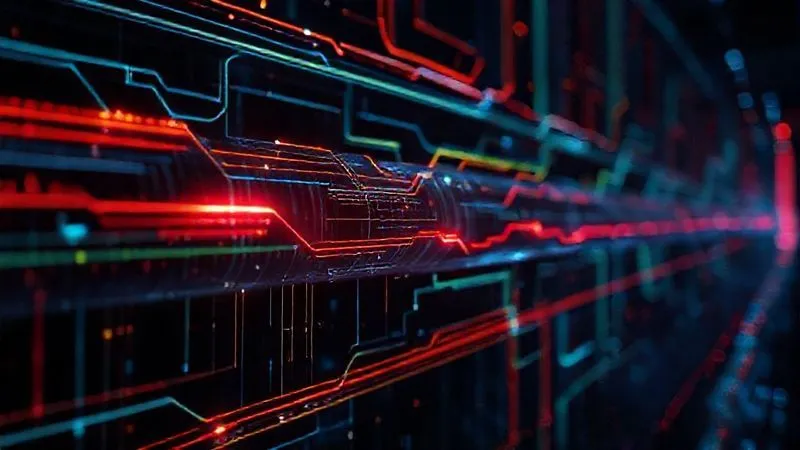 A photorealistic abstract visualization of a complex digital pipeline, with various colored streams of data flowing smoothly, but one section is clearly constricted and glowing red, showing a severe bottleneck. The background is dark and futuristic, with subtle light trails from the data. Professional photography, 8K, cinematic lighting, sharp focus, depth of field, shot on a high-end DSLR. A photorealistic abstract visualization of a complex digital pipeline, with various colored streams of data flowing smoothly, but one section is clearly constricted and glowing red, showing a severe bottleneck. The background is dark and futuristic, with subtle light trails from the data. Professional photography, 8K, cinematic lighting, sharp focus, depth of field, shot on a high-end DSLR.
