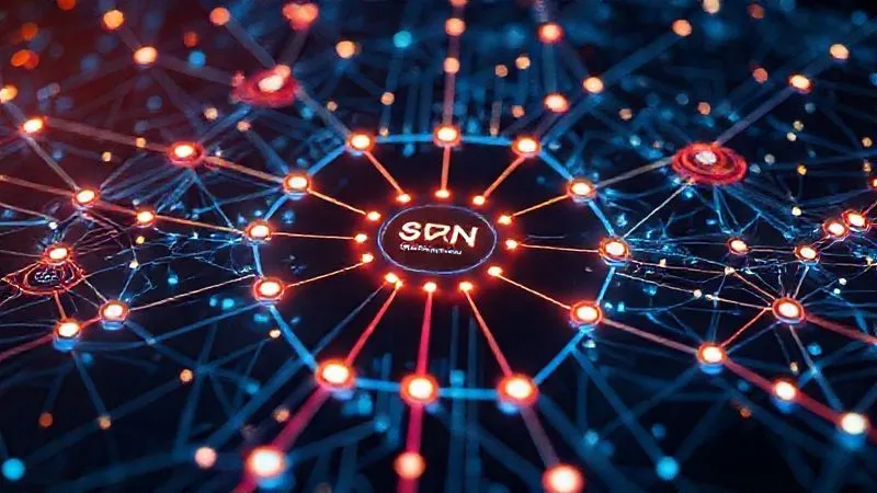 A photorealistic, professional photography, 8K, cinematic lighting, sharp focus, depth of field, shot on a high-end DSLR, showing a complex network diagram with clearly defined, glowing segments and micro-segments, illustrating secure isolation within a smart grid. Different colored lines represent data flow between isolated zones, with a central 'control room' node.