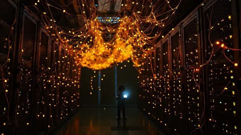 photorealistic, professional photography, 8K, cinematic lighting, sharp focus, depth of field, shot on a high-end DSLR. A chaotic, tangled web of glowing lines and nodes representing unprioritized security findings, stretching across a dark, server-rack-filled room. Some nodes are blinking erratically, others are dark. A single, small, overwhelmed figure in the foreground holds a dim flashlight, looking lost amidst the complexity, conveying the feeling of being overwhelmed by unmanaged vulnerabilities. photorealistic, professional photography, 8K, cinematic lighting, sharp focus, depth of field, shot on a high-end DSLR. A chaotic, tangled web of glowing lines and nodes representing unprioritized security findings, stretching across a dark, server-rack-filled room. Some nodes are blinking erratically, others are dark. A single, small, overwhelmed figure in the foreground holds a dim flashlight, looking lost amidst the complexity, conveying the feeling of being overwhelmed by unmanaged vulnerabilities.