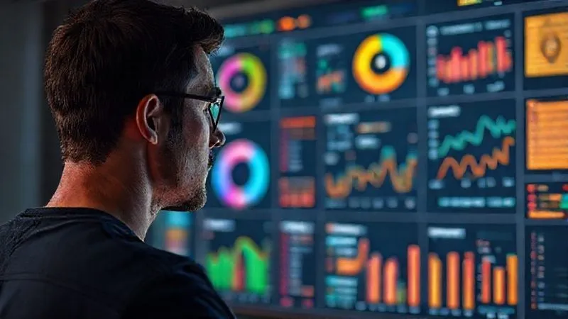 A photorealistic image of a person looking at a complex, color-coded dashboard displaying various metrics related to project contributions and community engagement, with a thoughtful expression, cinematic lighting, sharp focus on the dashboard, depth of field blurring the background, 8K hyper-detailed, professional photography, shot on a high-end DSLR. A photorealistic image of a person looking at a complex, color-coded dashboard displaying various metrics related to project contributions and community engagement, with a thoughtful expression, cinematic lighting, sharp focus on the dashboard, depth of field blurring the background, 8K hyper-detailed, professional photography, shot on a high-end DSLR.