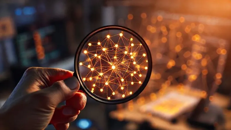 A photorealistic, professional photography, 8K, cinematic lighting, sharp focus, depth of field, shot on a high-end DSLR. A hand holding a magnifying glass over a vibrant, complex network graph of interconnected nodes, representing community members and their interactions, with some nodes dimly lit and others brightly glowing, symbolizing active and inactive contributors, on a blurred background of a development environment. A photorealistic, professional photography, 8K, cinematic lighting, sharp focus, depth of field, shot on a high-end DSLR. A hand holding a magnifying glass over a vibrant, complex network graph of interconnected nodes, representing community members and their interactions, with some nodes dimly lit and others brightly glowing, symbolizing active and inactive contributors, on a blurred background of a development environment.