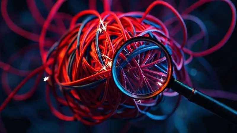 photorealistic, professional photography, 8K, cinematic lighting, sharp focus, depth of field, shot on a high-end DSLR, a tangled ball of red and blue electrical wires, with sparks subtly arcing between connections, representing technical debt in a codebase, a magnifying glass hovering over a particularly complex knot, highlighting the difficulty, a sense of frustration and overwhelming complexity. photorealistic, professional photography, 8K, cinematic lighting, sharp focus, depth of field, shot on a high-end DSLR, a tangled ball of red and blue electrical wires, with sparks subtly arcing between connections, representing technical debt in a codebase, a magnifying glass hovering over a particularly complex knot, highlighting the difficulty, a sense of frustration and overwhelming complexity.