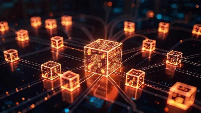 Photorealistic, professional photography, 8K, cinematic lighting, sharp focus, depth of field, shot on a high-end DSLR. An abstract visualization of data flowing seamlessly between multiple distinct storage devices (represented as interconnected glowing cubes) into a central, larger, unified pool of storage. The image should convey fluidity, integration, and the concept of a single logical entity from disparate physical sources. Photorealistic, professional photography, 8K, cinematic lighting, sharp focus, depth of field, shot on a high-end DSLR. An abstract visualization of data flowing seamlessly between multiple distinct storage devices (represented as interconnected glowing cubes) into a central, larger, unified pool of storage. The image should convey fluidity, integration, and the concept of a single logical entity from disparate physical sources.