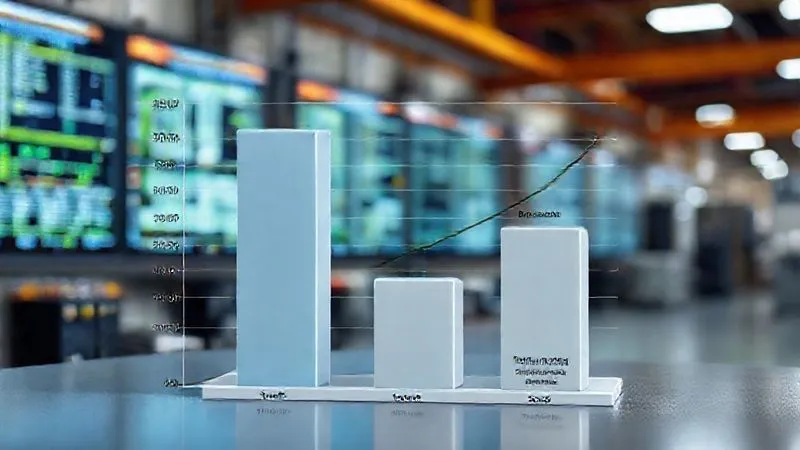 A photorealistic 3D bar chart showing a clear comparison of Total Cost of Ownership (TCO) for three different IoT sensor deployment strategies over a 5-year period. One bar is significantly taller (representing high TCO with frequent battery changes), while another two bars are much shorter (representing optimized and solar-augmented designs with low TCO). The chart has clean lines and professional labeling. Cinematic lighting, sharp focus on the data, depth of field blurring a background of an industrial control room. 8K, shot on a high-end DSLR, conveying financial clarity and strategic decision-making.