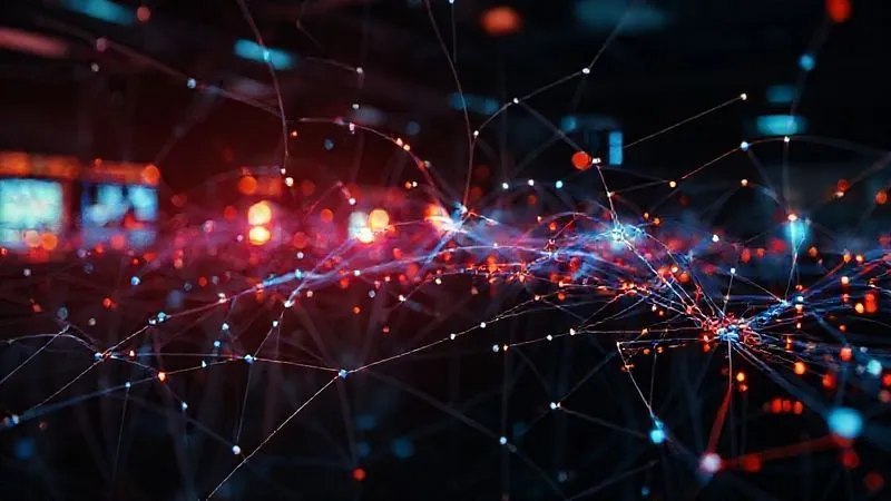 A photorealistic, professional photography, 8K, cinematic lighting, sharp focus, depth of field, shot on a high-end DSLR. A complex, interconnected web of digital data streams flowing between various mobile devices, servers, and ad platforms, with some streams appearing broken or misdirected, symbolizing data discrepancies.